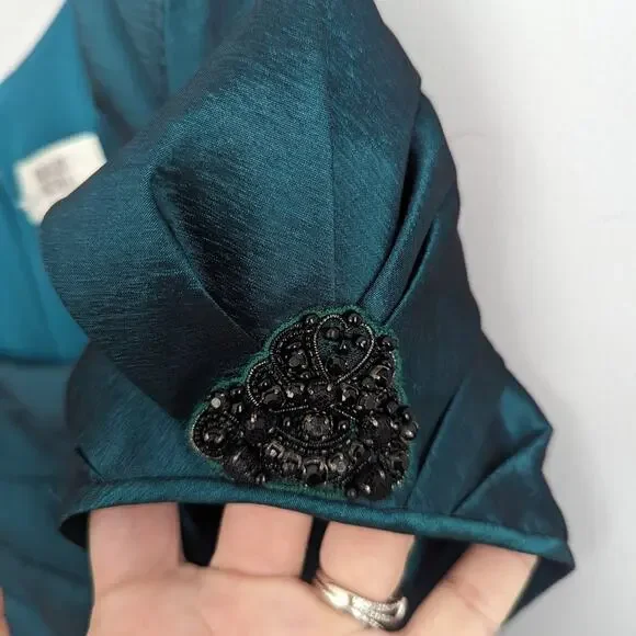 NEW Women's Badgley Mischka SC0434 Malachite Dress 6 $498 Cocktail Formal Green - Picture 6 of 6